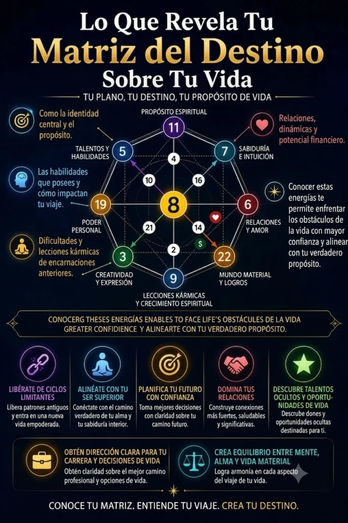 Lo que tu matriz del destino revela sobre tu vida