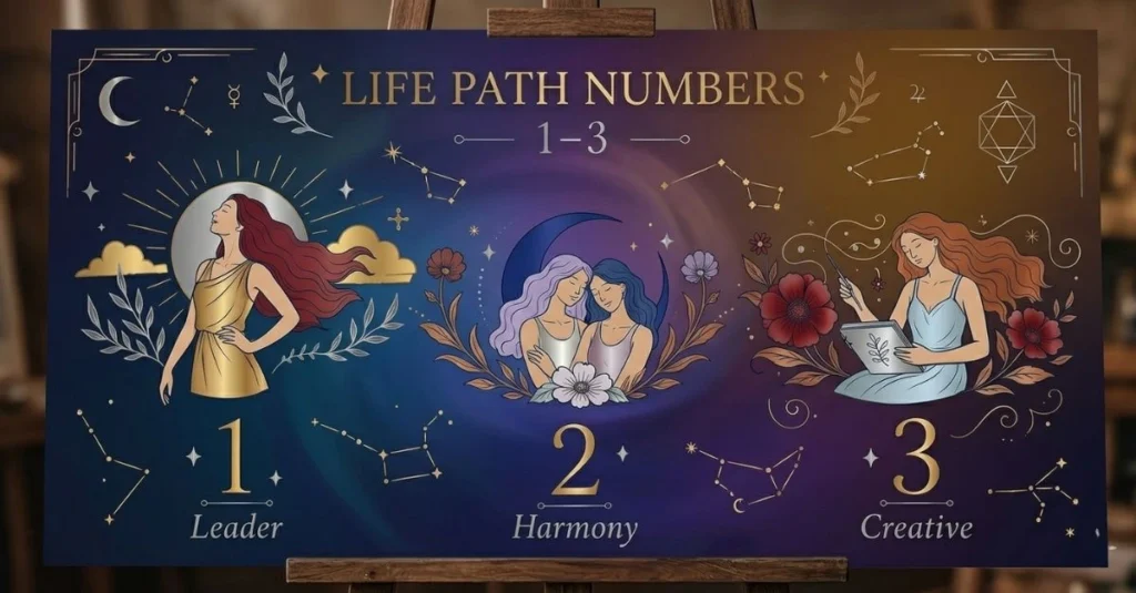 Life Path Numbers 1 to 3