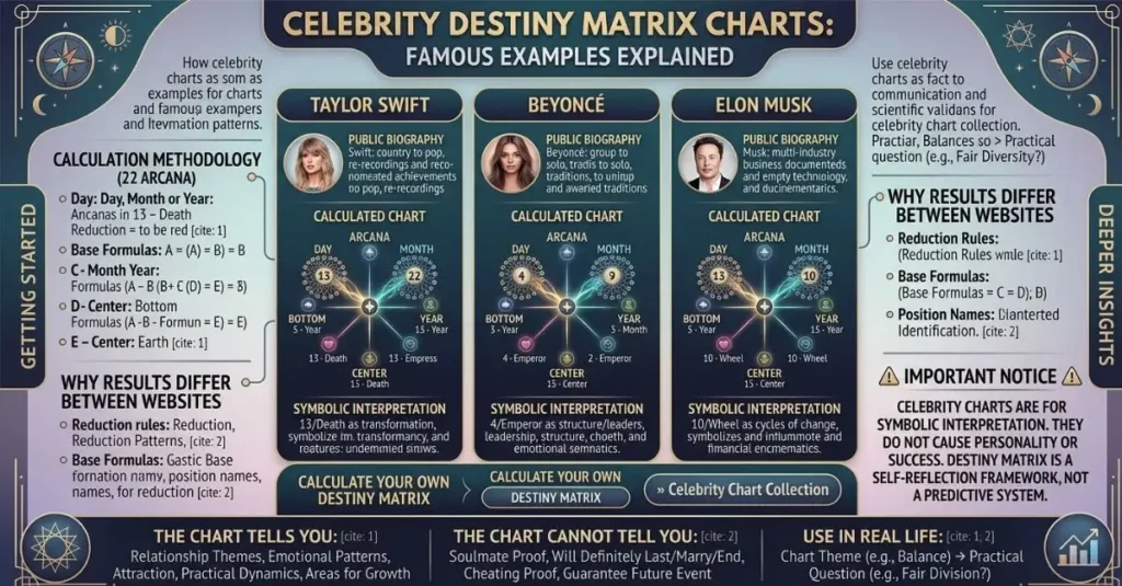 Celebrity Destiny Matrix Charts